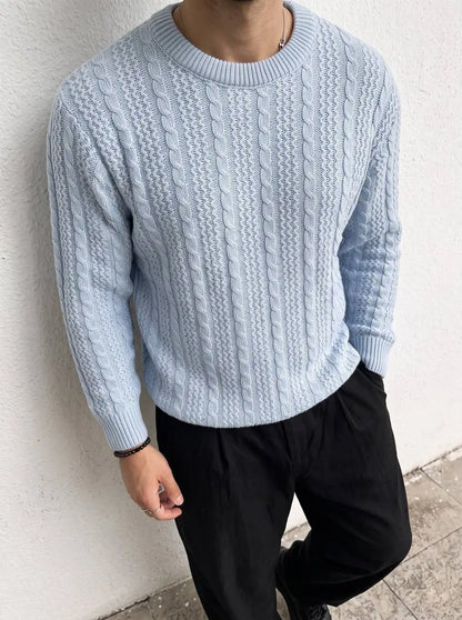 Classic Ribbed Knit Sweater