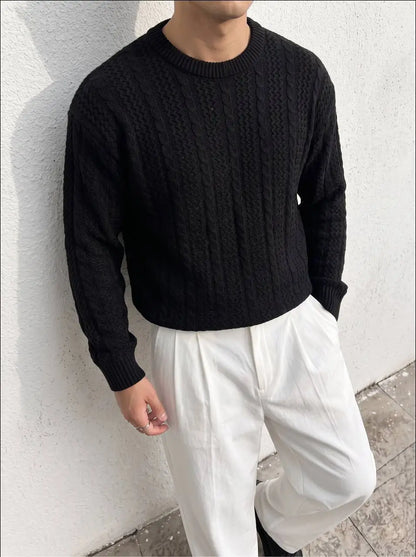 Classic Ribbed Knit Sweater