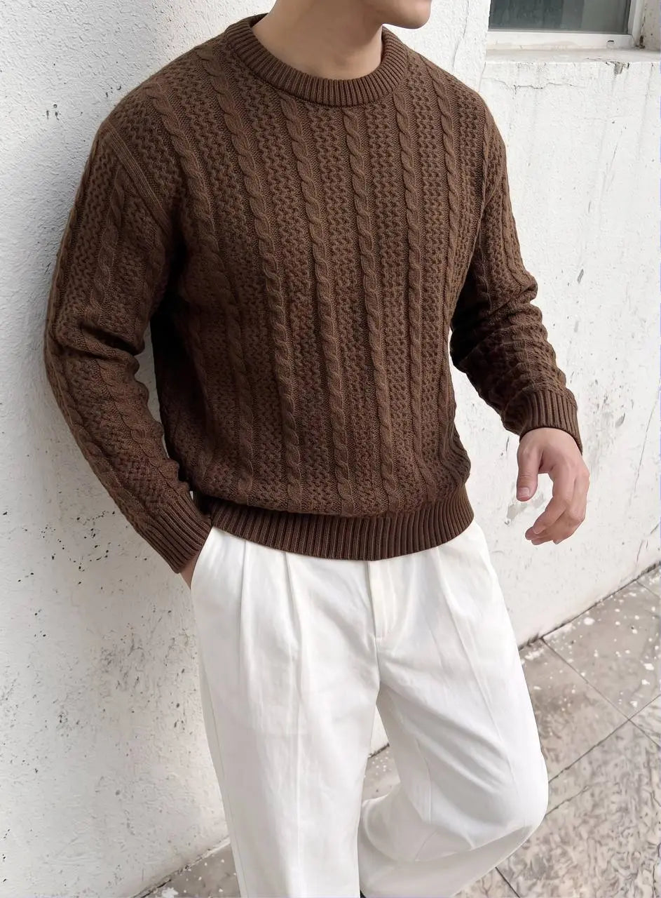Classic Ribbed Knit Sweater