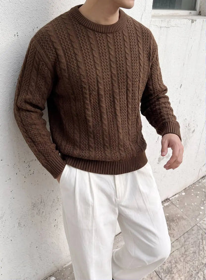 Classic Ribbed Knit Sweater